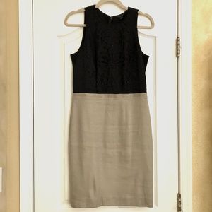 Ann Taylor Laser Cut Bodice & Linen Dress size 4